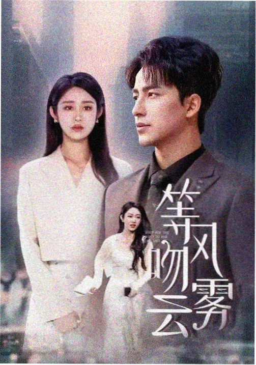 都市悬疑剧雾港回声的字幕画面，藏蓝夜色与朱红指示牌